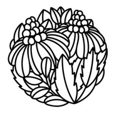 Enchanted Garden collection - Daisies - medallion
