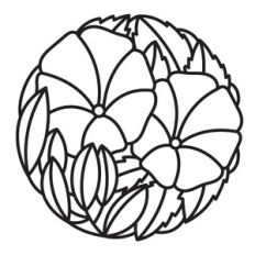 Enchanted Garden collection - Plumeria - medallion