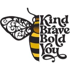 Bee Kind, Brave, Bold, You Retro Bee