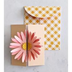 daisy gatefold card and envelope