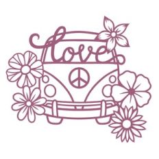 Love floral happy hippie van