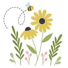 Wildflower Bee Scene