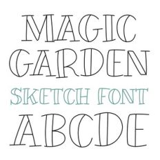 BFC Magic Garden Inline Sketch Font