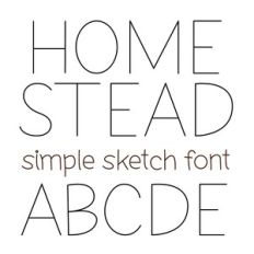 BFC Homestead Simple Sans Sketch Font