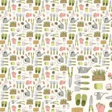 Love My Garden Printable Pattern Background