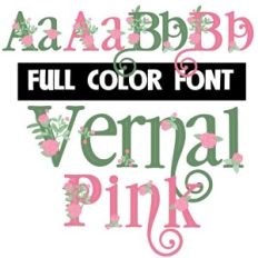 Vernal Pink Color Font