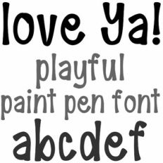 love ya playful paint pen font