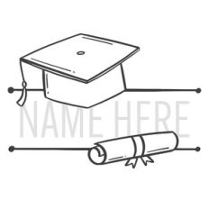 Diploma and Graduation Cap Frame