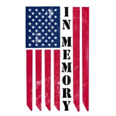 In Memory American Flag Sublimation