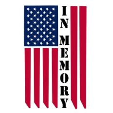 In Memory - American Flag SVG