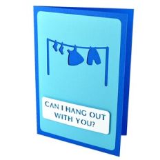 Hang Out With You Stencil Card
