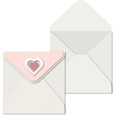 Env Scall Heart Cut Out Flap for 5x5 Card