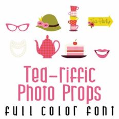 Tea-riffic Photo Props Full Color Font