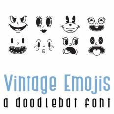 Vintage Emojis Doodlebat Font