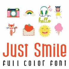 Just Smile Full Color Font