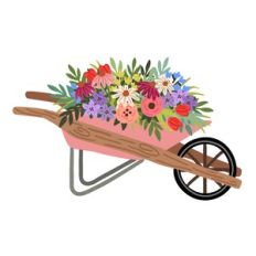 Wheelbarrow with Flowers