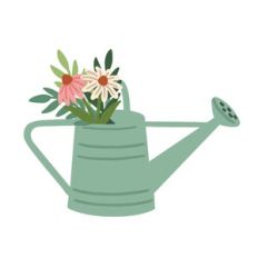 Watering can with Flowers