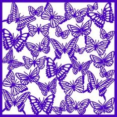 Cloud of Butterflies 12x12 Page Background Overlay