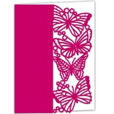 Cloud of Butterflies Lace Edged Card