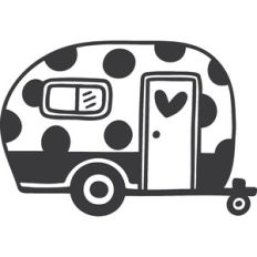 Camper Trailer Polka Dots