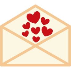 letter with hearts