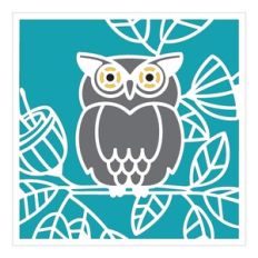 Garden Owl - 5" square card artwork