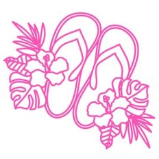 tropical flip flops