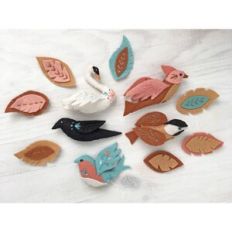 Felt Birds and Feathers plush sewing pattern