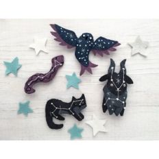 Constellation Animals set 2 felt sewing pattern