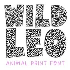 BFC Wild Leo Bold Animal Leopard Print Font