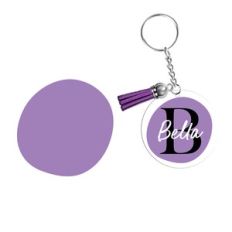 Keychain Pattern, Paint Brush Circle Key ring
