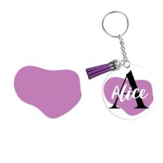 Keychain Pattern, Paint Brush blob Key ring