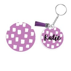 Keychain Pattern, Paint Brush Stroke Key ring