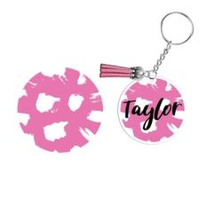 Keychain Pattern, Paint Brush Stroke Key ring