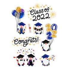 Gnome Graduation Stickers