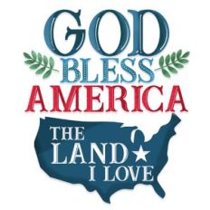 God Bless America the Land I love Sublimation