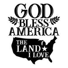 God Bless America the Land I love Svg