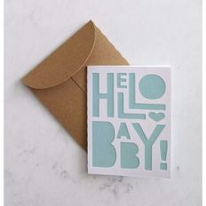 hello baby card and envelope