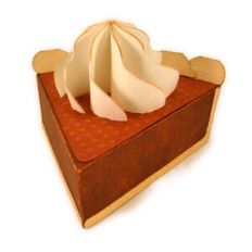 Box Pumpkin Pie 3D Wedge with Cream