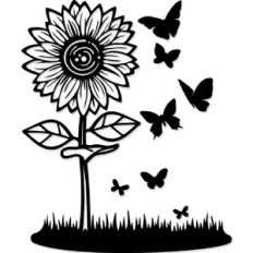 Sunflower Butterfly Field