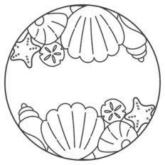 Seashell Round Frame