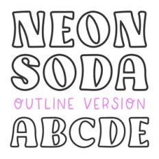 BFC Neon Outline Modern Font