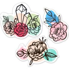 Crystal Watercolor Stickers