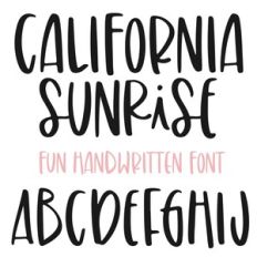 California Sunrise Font
