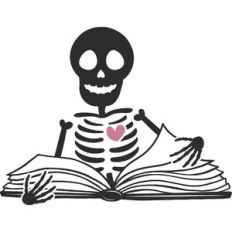 Skeleton Holding Book