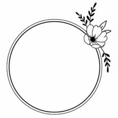 Circle Floral Frame