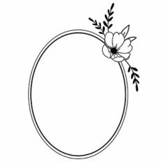 Oval Floral Frame