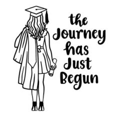 Graduation Girl with Journey Quote