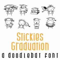 Stickies Graduation Doodlebat Font