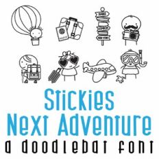 Stickies Next Adventure Doodlebat Font